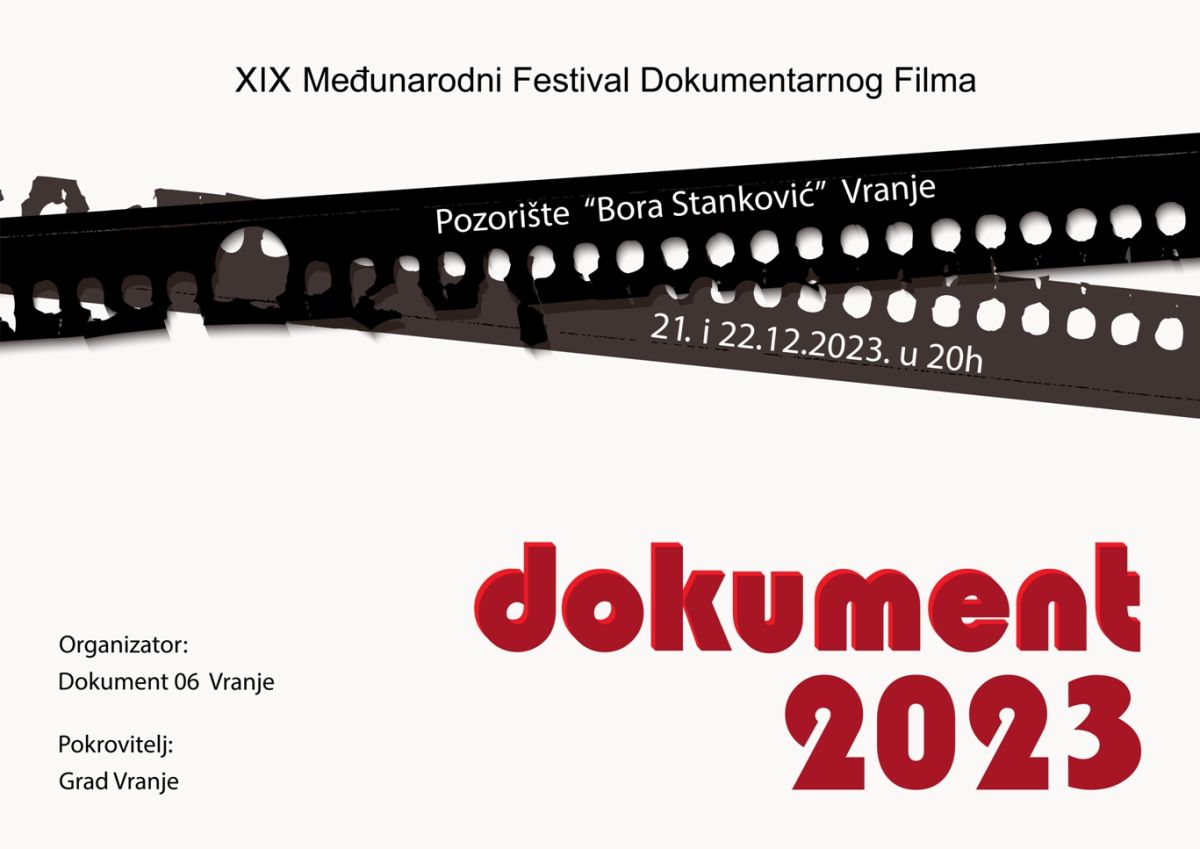 Сутра почиње 19. међународни фестивал документарног филма ,,Документ 2023''